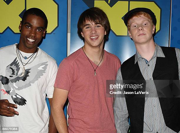 Actors Dan Curtis Lee, Hutch Dano and Adam Hicks attend the DATG summer press junket at ABC's Riverside Building on May 30, 2009 in Burbank,...