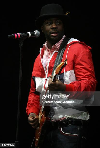 Wyclef Jean performs during the Domino Effect Benefit Concert at the New Orleans Arena on May 30, 2009 in New Orleans, Louisiana.