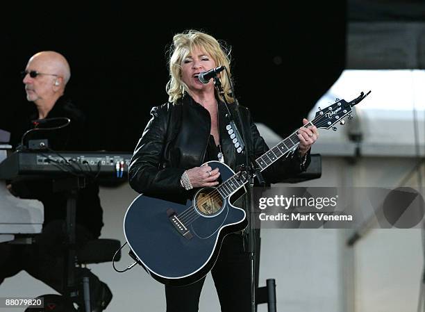 Soozie Tyrell performs live with Bruce Springsteen and the E Street Band on day one of the 40th Pinkpop Festival at Megaland on May 30, 2009 in...