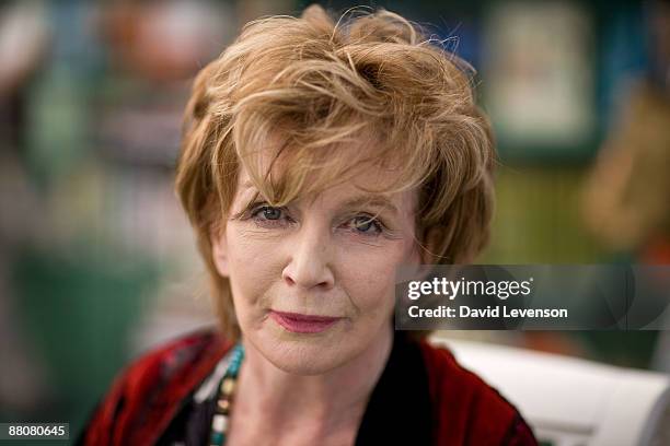 Edna O'Brien , author, poses for a portrait at the Hay festival on May 30, 2009 in Hay-on-Wye, Wales.