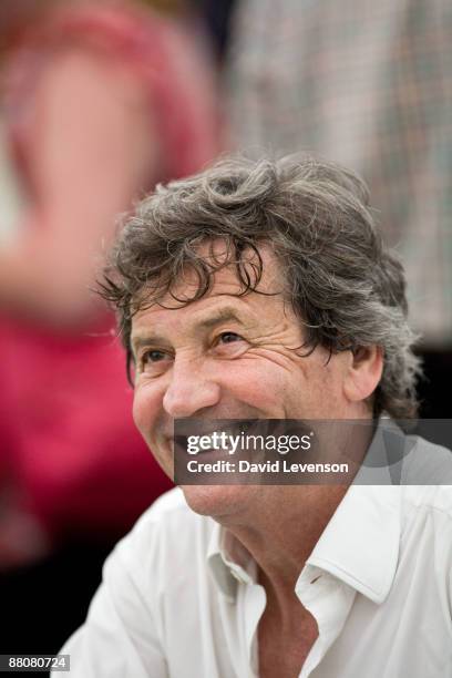 Melvyn Bragg, novelist and biographer, poses for a portrait at the Hay festival on May 30, 2009 in Hay-on-Wye, Wales.