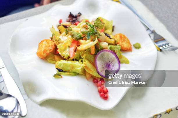 tofu fruit & vegetable salad - starfruit stock pictures, royalty-free photos & images