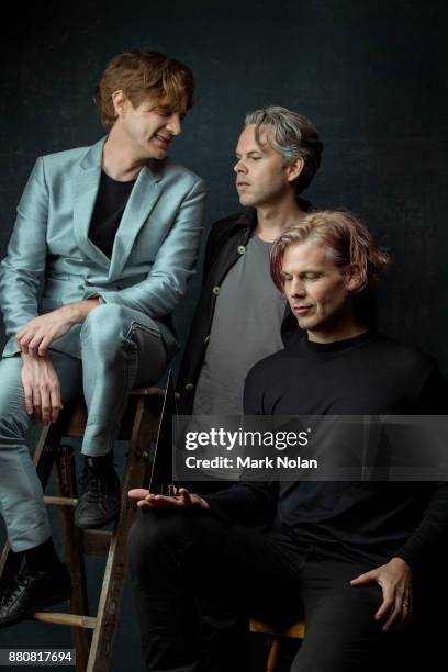 Nick Littlemore, Peter Mayes, Sam Littlemore of Pnau pose for a portrait with an ARIA for Best Dance Release during the 31st Annual ARIA Awards 2017...