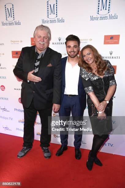 Klaus Baumgart with his wife Ilona Baumgart and his son attend the Movie Meets Media event 2017 at Hotel Atlantic Kempinski on November 27, 2017 in...
