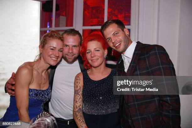 Rhea Harder and her husband Joern Vennewald, Dana Diekmeier and her husband Dennis Diekmeier attend the Movie Meets Media event 2017 at Hotel...