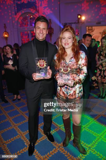 Stephan Luca and Wanda Perdelwitz attend the Movie Meets Media event 2017 at Hotel Atlantic Kempinski on November 27, 2017 in Hamburg, Germany.