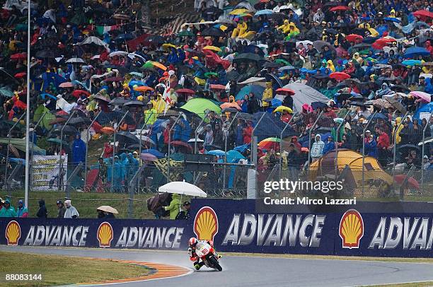 Marco Simoncelli of Italy and Metis Gilera rounds the bend during the 250cc race at the Mugello Circuit on May 31, 2009 in Florence, Italy.