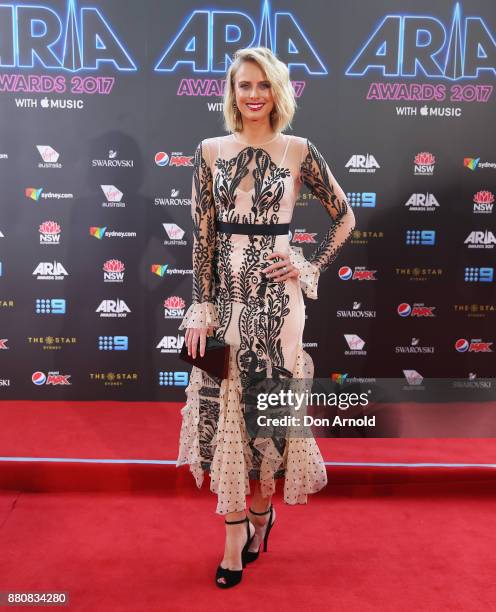 Sylvia Jeffreys arrives for the 31st Annual ARIA Awards 2017 at The Star on November 28, 2017 in Sydney, Australia.