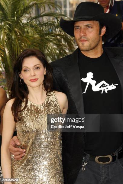 Rose McGowan and Robert Rodriguez