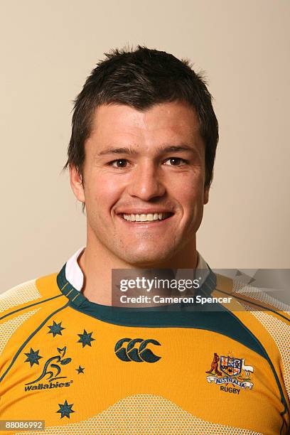 Adam Ashley-Cooper of the Wallabies poses during the Australian Wallabies squad headshots session at Crown Plaza, Coogee on May 31, 2009 in Sydney,...