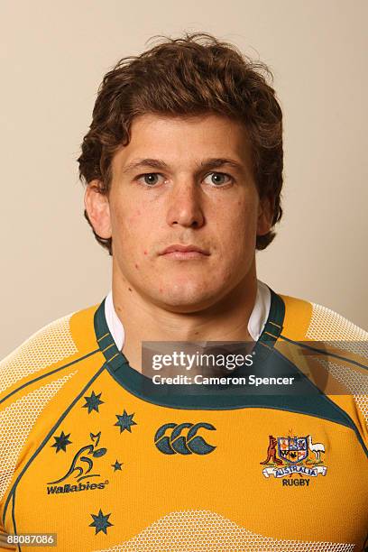 Luke Burgess of the Wallabies poses during the Australian Wallabies squad headshots session at Crown Plaza, Coogee on May 31, 2009 in Sydney,...