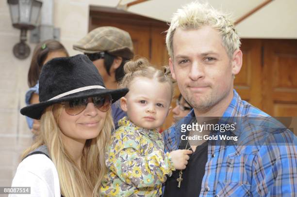 Nicole Richie, Harlow Winter Kate Madden and husband Joel Madden attend The 3rd Annual Kidstock Music and Arts Festival at Greystone Mansion on May...