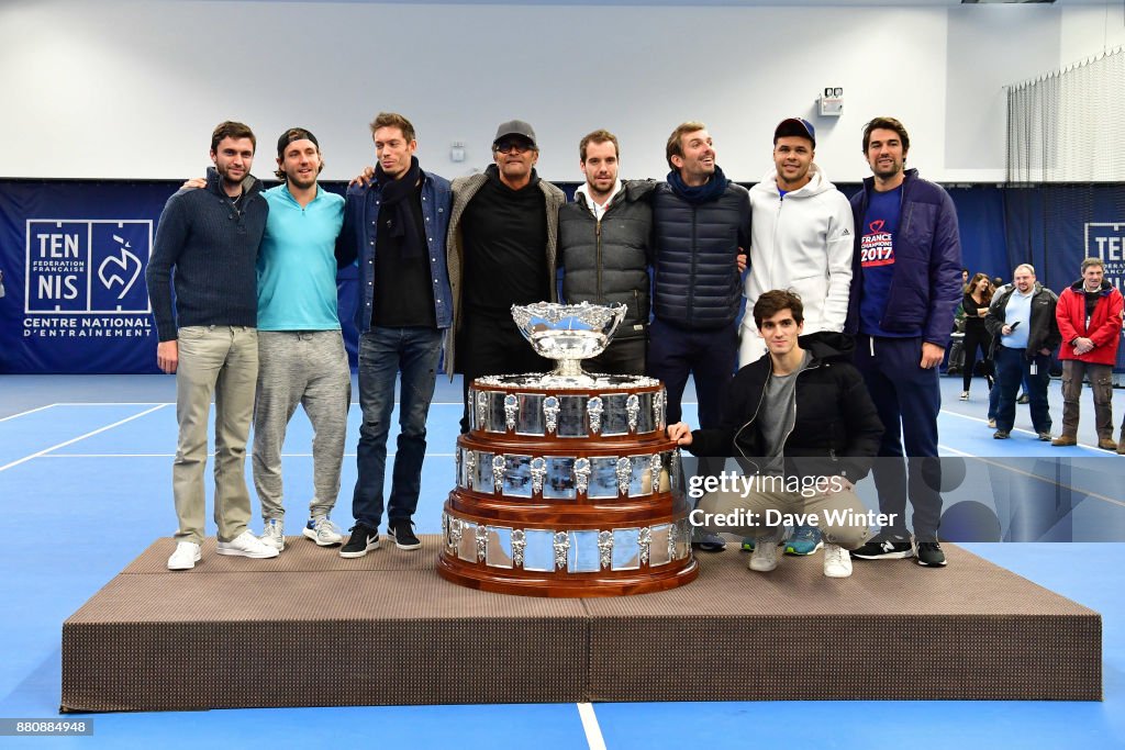 Tennis - France team triumphant return - Winners of the Davis Cup 2017