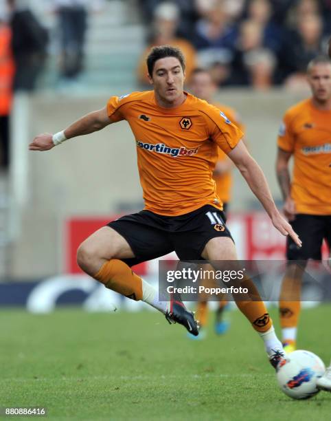 Stephen Ward of Wolverhampton Wanderers in action during the Barclays Premier League match between Wolverhampton Wanderers and Queens Park Rangers at...