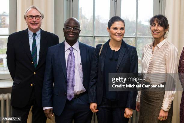 Crown Princess Victoria of Sweden attends "The Global Ocean and the Future of Humanity" seminar at the Royal Swedish Academy of Sciences and poses...