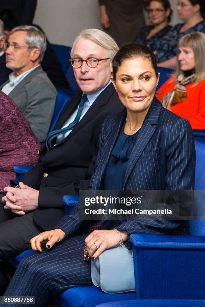 Crown Princess Victoria of Sweden attends "The Global Ocean and the Future of Humanity" seminar at the Royal Swedish Academy of Sciences on November...