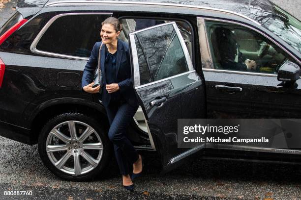 Crown Princess Victoria of Sweden attends "The Global Ocean and the Future of Humanity" seminar at the Royal Swedish Academy of Sciences on November...