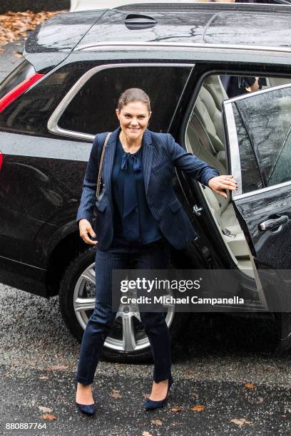 Crown Princess Victoria of Sweden attends "The Global Ocean and the Future of Humanity" seminar at the Royal Swedish Academy of Sciences on November...