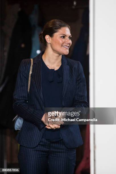 Crown Princess Victoria of Sweden attends "The Global Ocean and the Future of Humanity" seminar at the Royal Swedish Academy of Sciences on November...