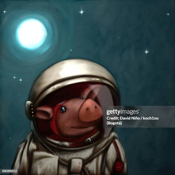 puerco espacial - niño 幅插畫檔、美工圖案、卡通及圖標