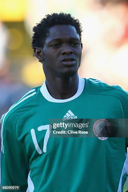 Ayodele Adeleye of Nigeria during an International Friendly match between Republic of Ireland and Nigeria at Craven Cottage on May 29, 2009 in...