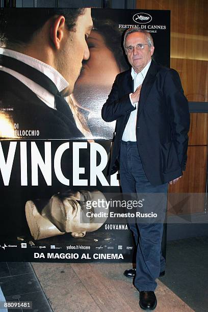 Italian Director Marco Bellocchio attends "Vincere" screening at the Eden Cinema on May 22, 2009 in Rome, Italy.
