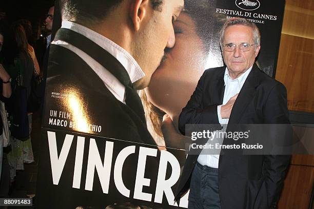 Italian Director Marco Bellocchio attends "Vincere" screening at the Eden Cinema on May 22, 2009 in Rome, Italy.