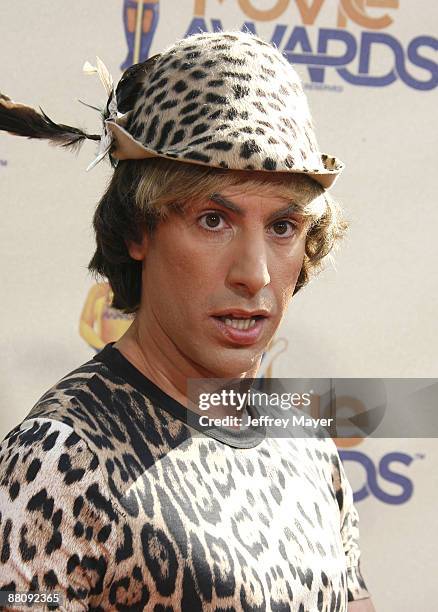 Actor Sacha Baron Cohen arrives at the 2009 MTV Movie Awards at the Gibson Amphitheatre on May 31, 2009 in Universal City, California.