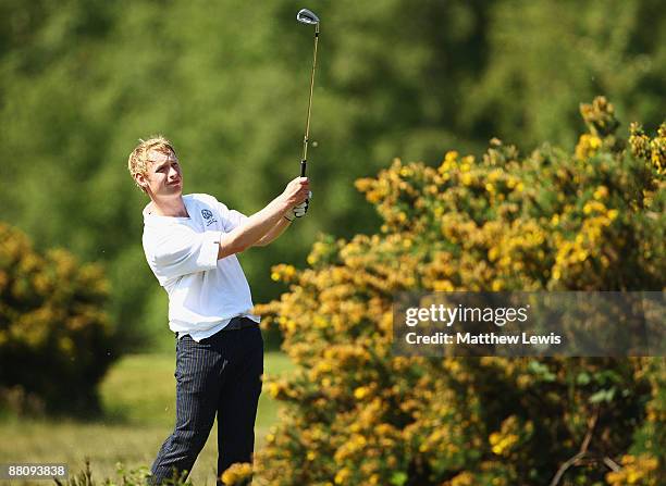 Alex Boyton of Skidby Lakes plays out of the rough on the 18th hole during the Glenmuir PGA Professional Championship North East Regional Qualifier...