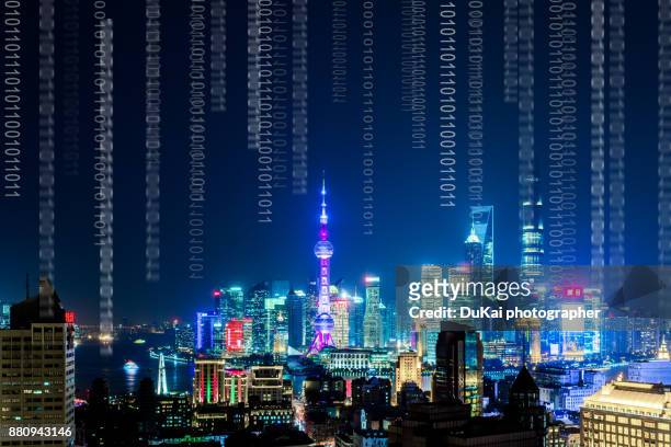 city network shanghai - big tech stock pictures, royalty-free photos & images