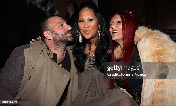 David Dalyripple, Kimora Lee Simmons and Patricia Field attend Baby Phat & KLS Collection Fall 2009 during Mercedes-Benz Fashion Week at Gotham Hall...