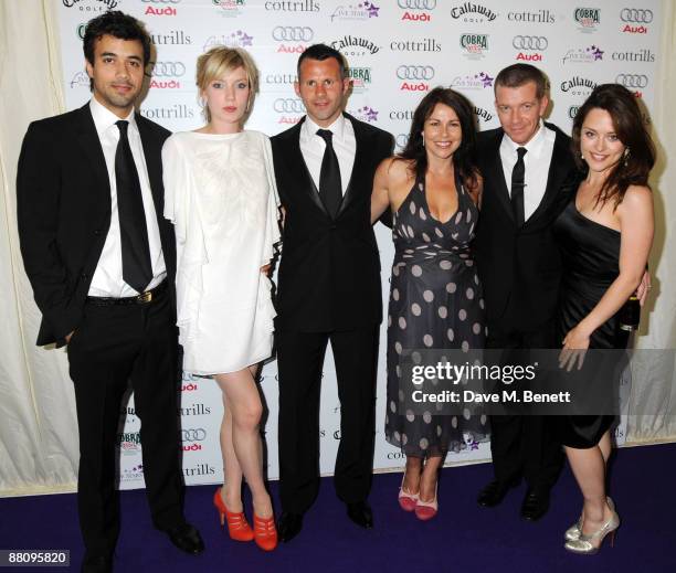 Phillip Rhys, Robyn Addison, Ryan Giggs, Julie Graham, Max Beesley and Zoe Tapper attend the 5 Stars Scanner Appeal on June 1, 2009 in Sutton...