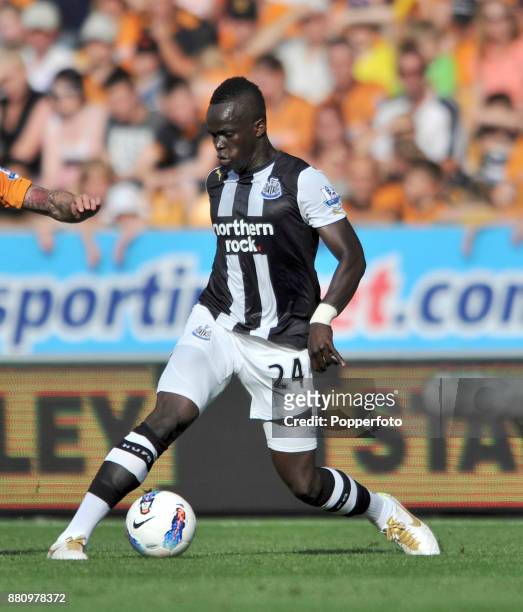 Cheick Tiote of Newcastle United in action during the Barclays Premier League match between Wolverhampton Wanderers and Newcastle United at Molineux...