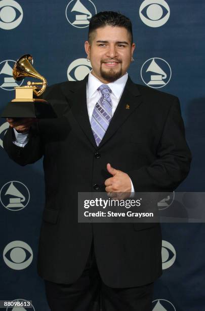 Sunny Sauceda, winner of Best Tejano Album for "Polkas, Gritos Y Acordeones"