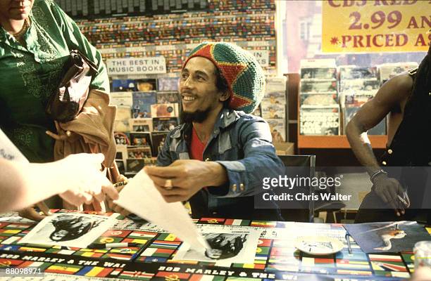 Bob Marley signing at 1979 Tower Records Sunset store appearance