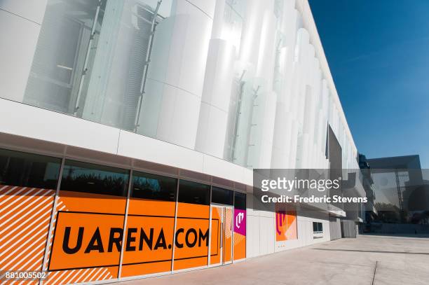 General view of the U Arena stadium on November 25, 2017 in Nanterre, France. The U Arena is the largest indoor hall in Europe with a maximum...