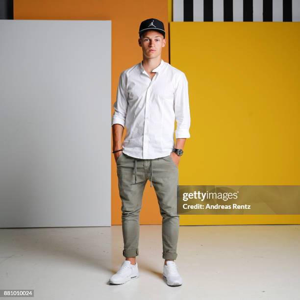 Joshua Kimmich, player of football club FC Bayern Munich, poses for a portrait session on June 2, 2017 in Stuttgart, Germany.