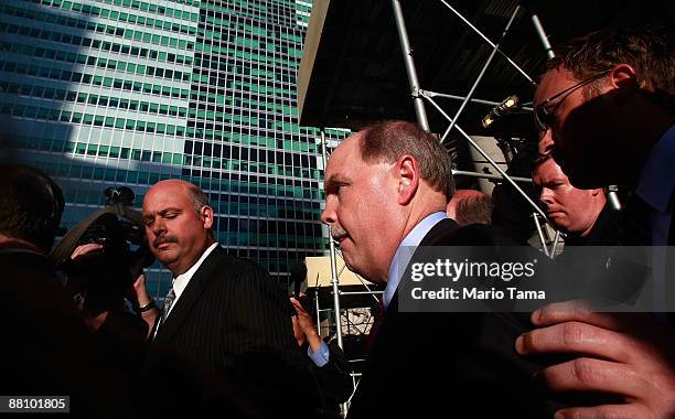 General Motors CEO Fritz Henderson exits U.S. Bankruptcy Court after speaking with the media June 1, 2009 in New York City. Troubled Detroit...