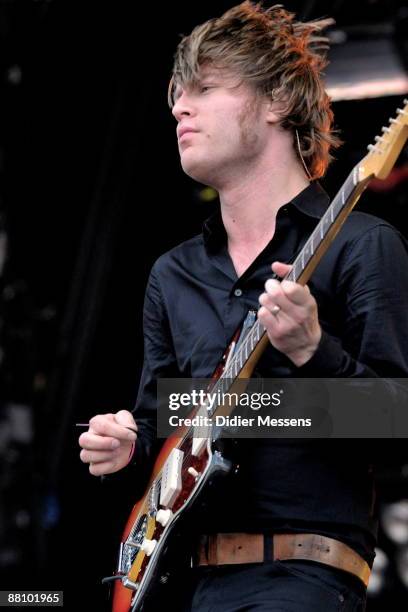 Mando Diao perform on stage on day 3 of Pinkpop at Megaland on June 1, 2009 in Landgraaf, Netherlands.