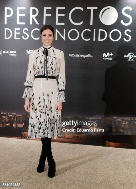 Actress Dafne Fernandez attends 'Perfectos Desconocidos' photocall at the Hesperia Hotel on November 28, 2017 in Madrid, Spain.