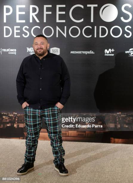 Actor Pepon Nieto attends 'Perfectos Desconocidos' photocall at the Hesperia Hotel on November 28, 2017 in Madrid, Spain.