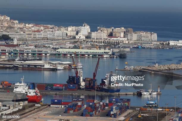 Algiers Port, General View of Algiers on November 24, 2017 Algerian voters are choosing new local leaders in an election marked by the frustration of...