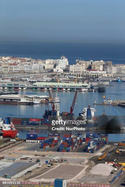 Algiers Port, General View of Algiers on November 24, 2017 Algerian voters are choosing new local leaders in an election marked by the frustration of...