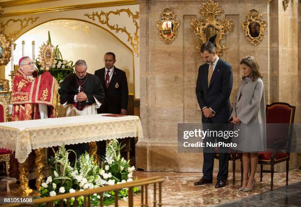 Visit of the Spanish kings Don Felipe VI and Doña Letizia to the Royal Basilica-Sanctuary of the Most Holy and Vera Cruz de Caravaca, on the occasion...