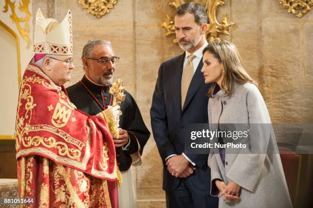 Visit of the Spanish kings Don Felipe VI and Doña Letizia to the Royal Basilica-Sanctuary of the Most Holy and Vera Cruz de Caravaca, on the occasion...