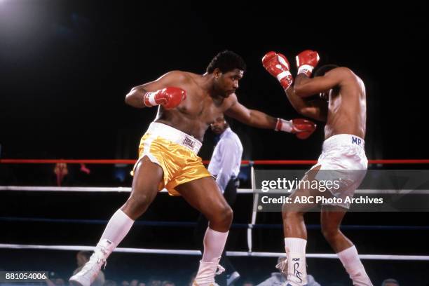 Greg Page, Renaldo Snipes boxing at Dunes, May 20, 1983.