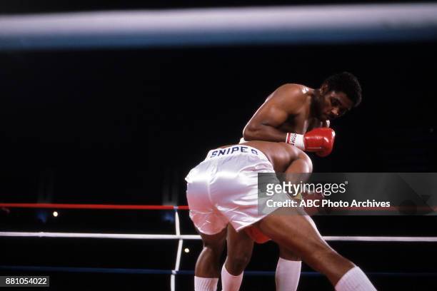 Greg Page, Renaldo Snipes boxing at Dunes, May 20, 1983.