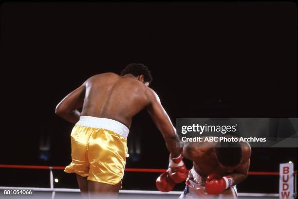 Greg Page, Renaldo Snipes boxing at Dunes, May 20, 1983.
