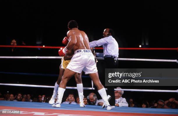 Greg Page, Renaldo Snipes boxing at Dunes, May 20, 1983.