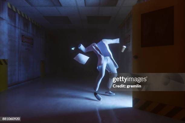 disappearing scientist in secret government underground facility - area 51 stock pictures, royalty-free photos & images